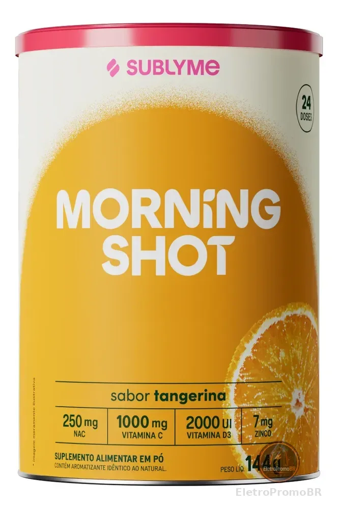 Suplemento de Imunidade Morning Shot de Tangerina Sublyme com Vitaminas C e D