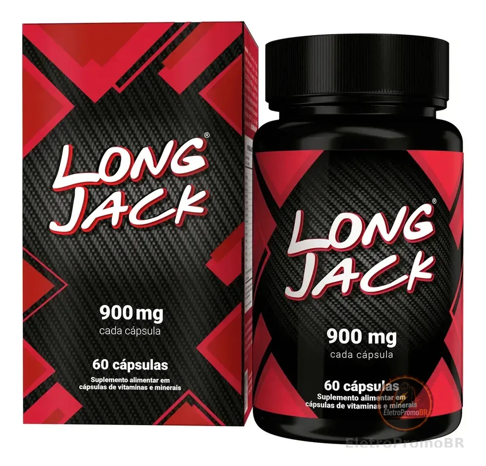 Long Jack Cápsulas para Força e Energia com Taurina e Vitaminas