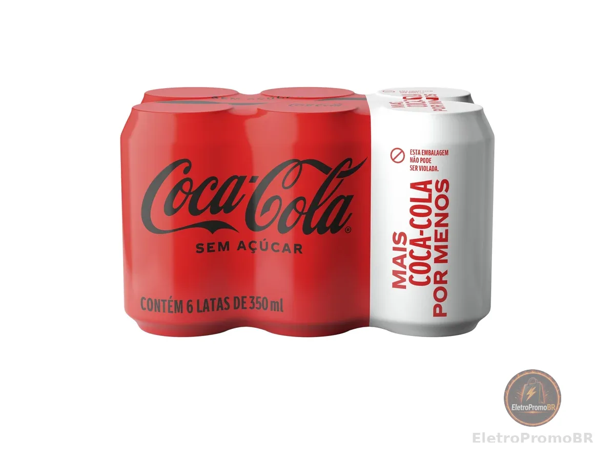 Pack de Coca-Cola sem Açúcar 350Ml 6 unidades