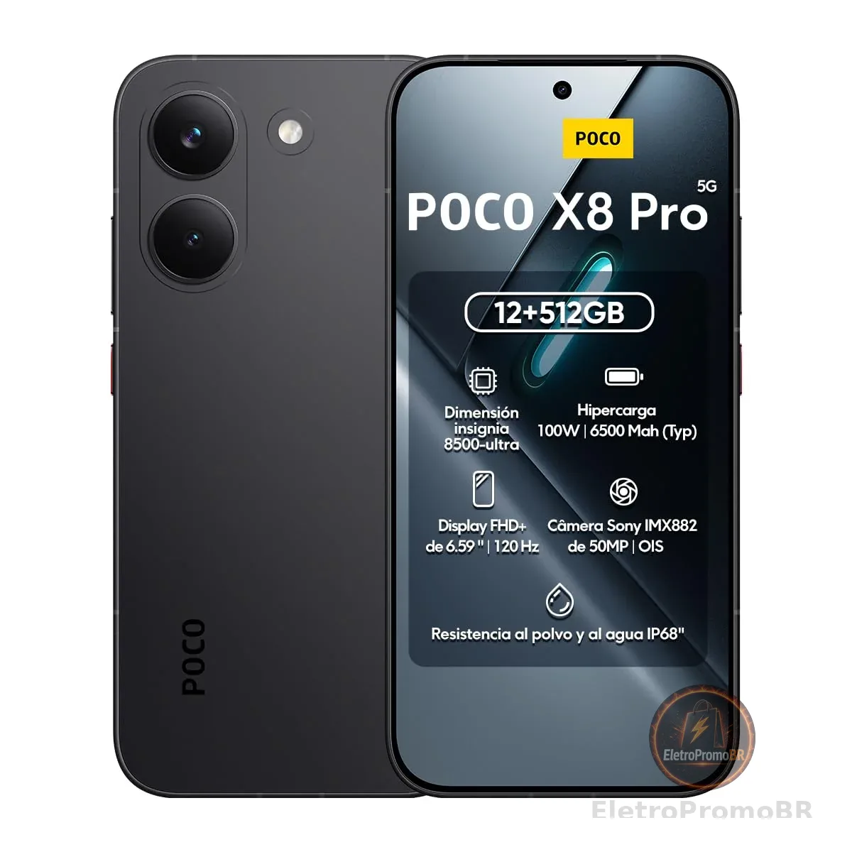 Smartphone Xiaomi Poco X8 Pro 512GB / 12GB Ram (Preto)