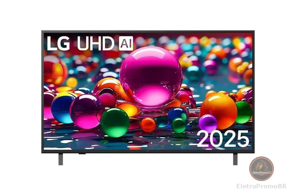 Smart TV LG UHD AI UA75 50 polegadas HDR10 Pro Processador α7 AI Ger 8 webOS 25