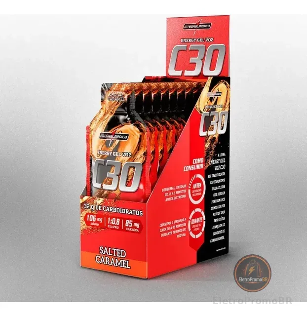 Energy Gel Vo2 C30 Com Cafeína - 10 Unidades