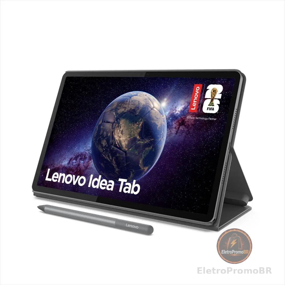 Tablet Lenovo Idea Tab 11" 90Hz - Octa-Core, 4GB RAM, 128GB, Wi-Fi 5, Android 15, Caneta e Capa