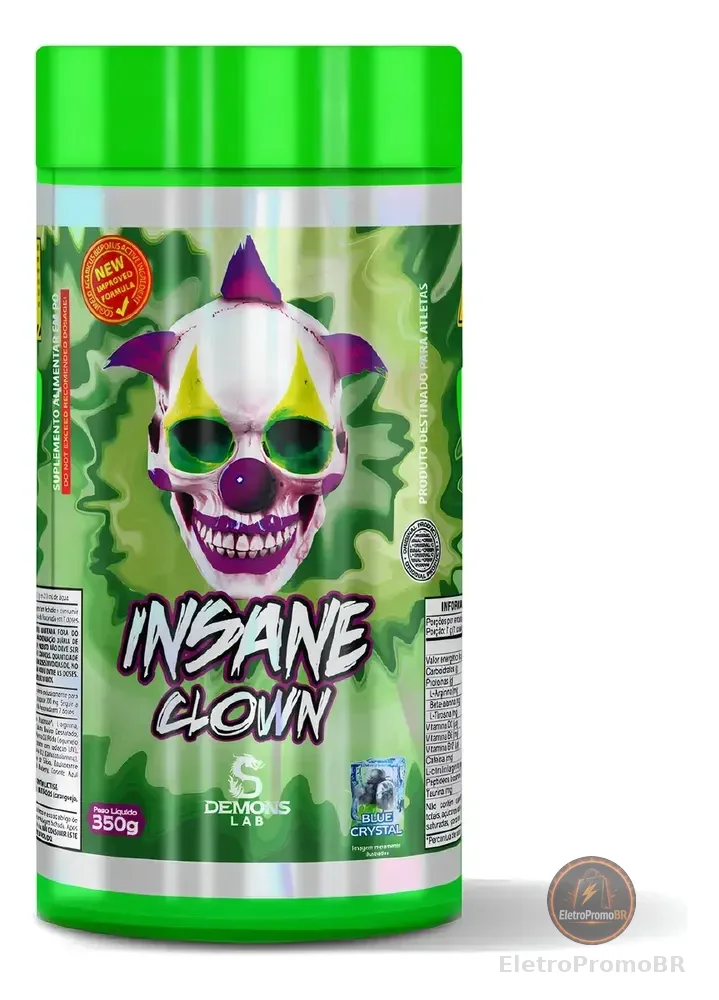 Suplemento em Pó Insane Clown 350g Demons Lab Sabor Blueberry