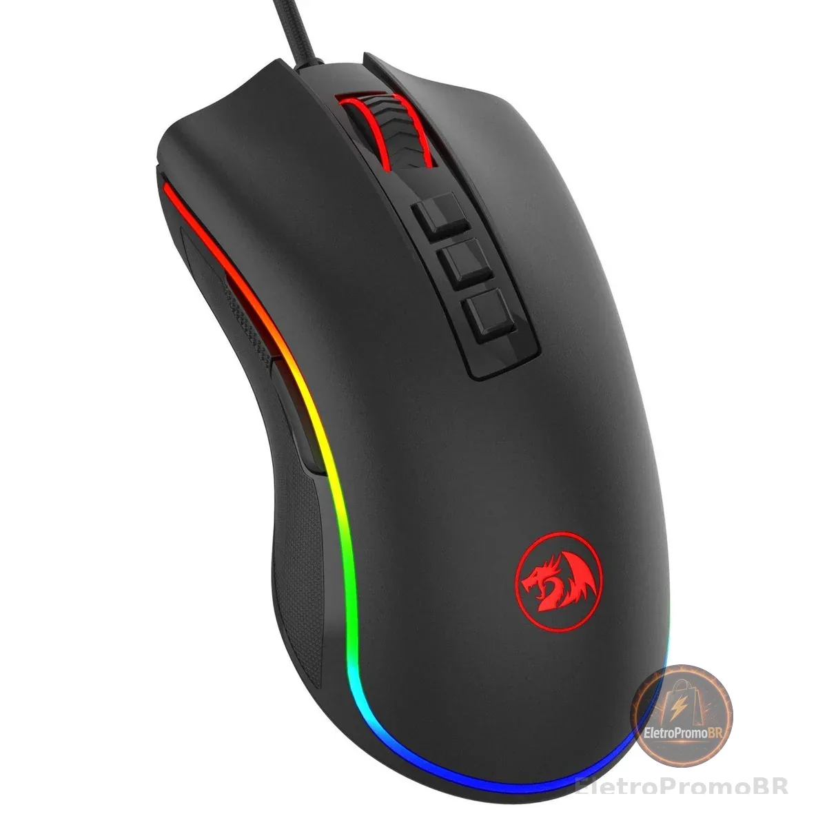 Mouse Gamer Redragon Cobra V3 Preto RGB PMW3327 10000DPI M711 V3