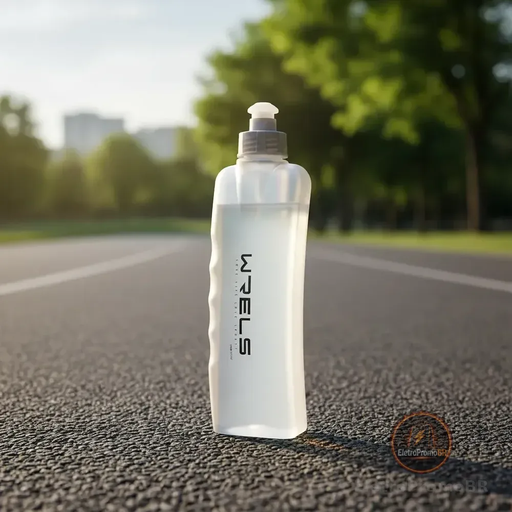 Garrafa Squeeze Curvada Para Corrida E Hidratação 350ml Transparente