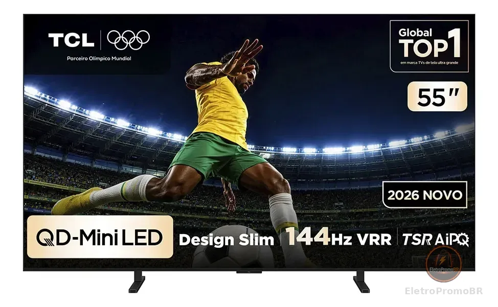 Smart Tv Tcl 55" Qled Mini Led 4k A400m Bluetooth 55a400m