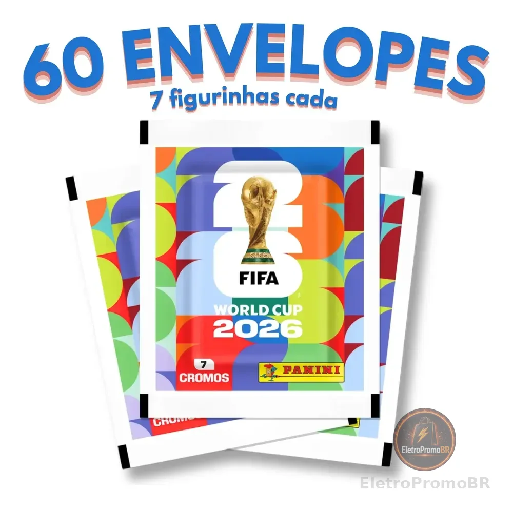 Kit 420 Figurinhas Do Álbum Copa Do Mundo 2026: 60 Pacotes
