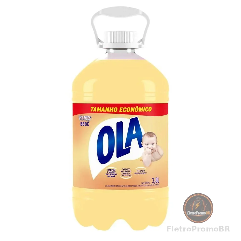 Sabão Líquido Ola Bebê para Roupas Finas e Delicadas 3,8l