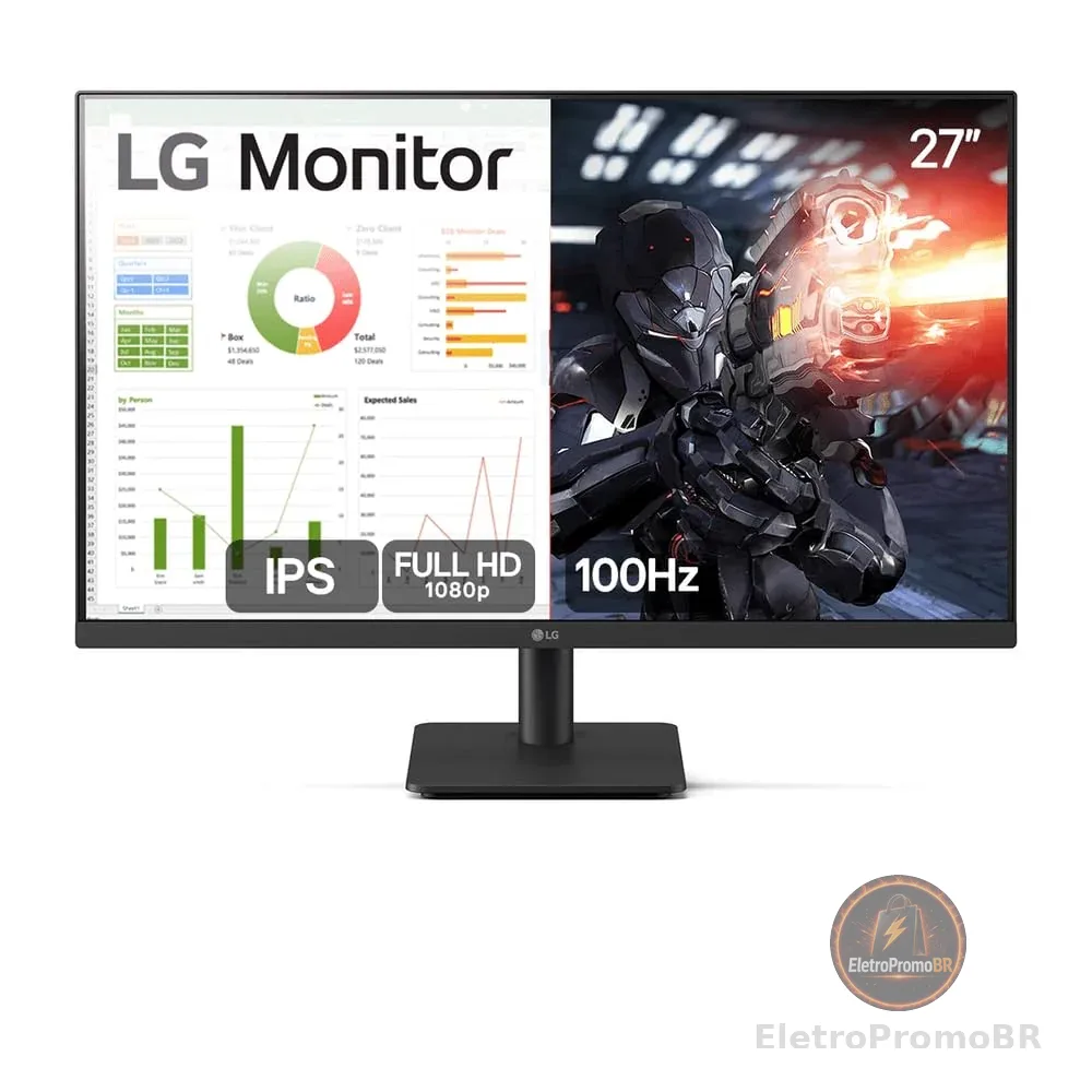 Monitor PC Gamer LG 27” 27MS500 IPS 100Hz Full HD HDMI 2x