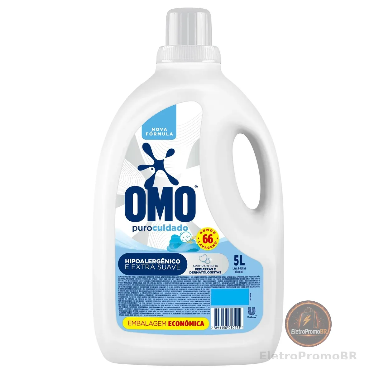 OMO Sabão Líquido Omo Puro Cuidado 5L