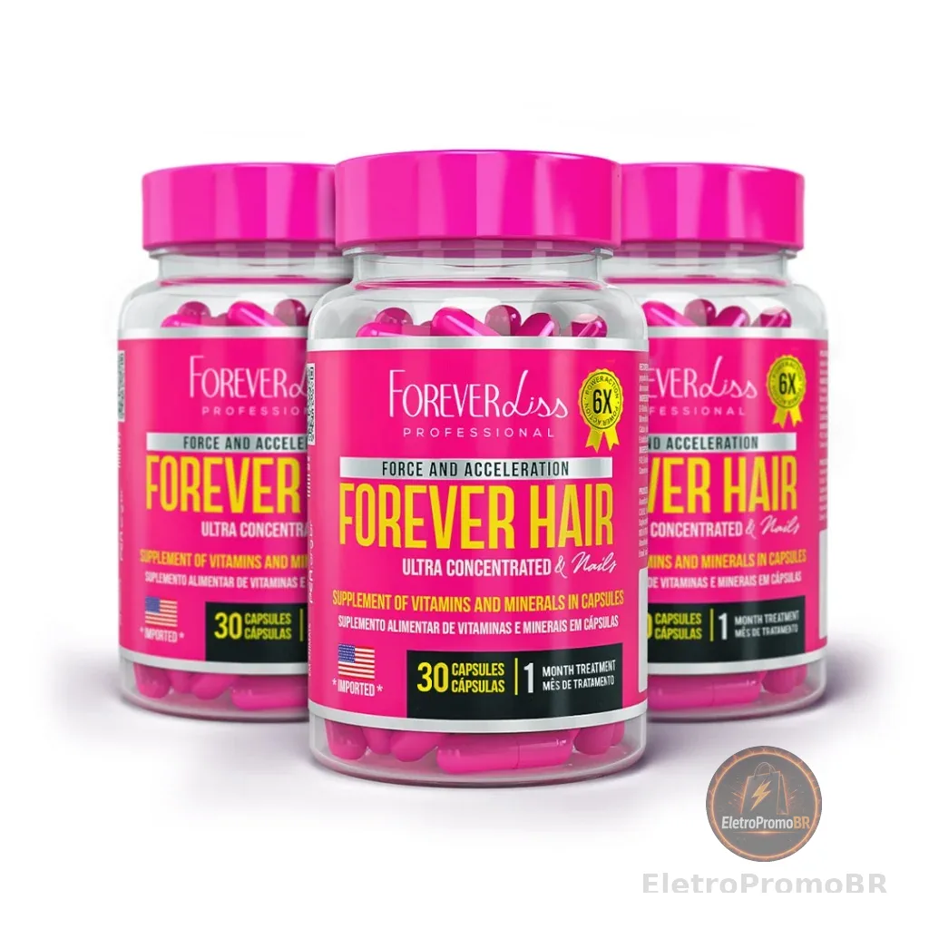 ➡️ 🔥 Kit Tratamento 3 Meses Forever Hair Crescimento Capilar