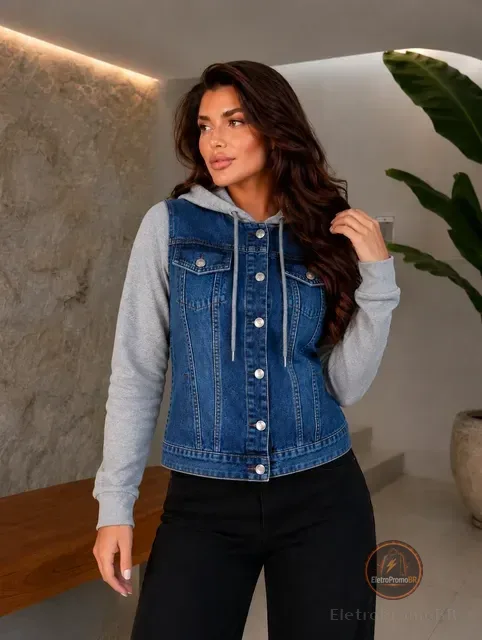Jaqueta Feminina Teddy Jeans Pelinho E Sem Pelinho Casaco