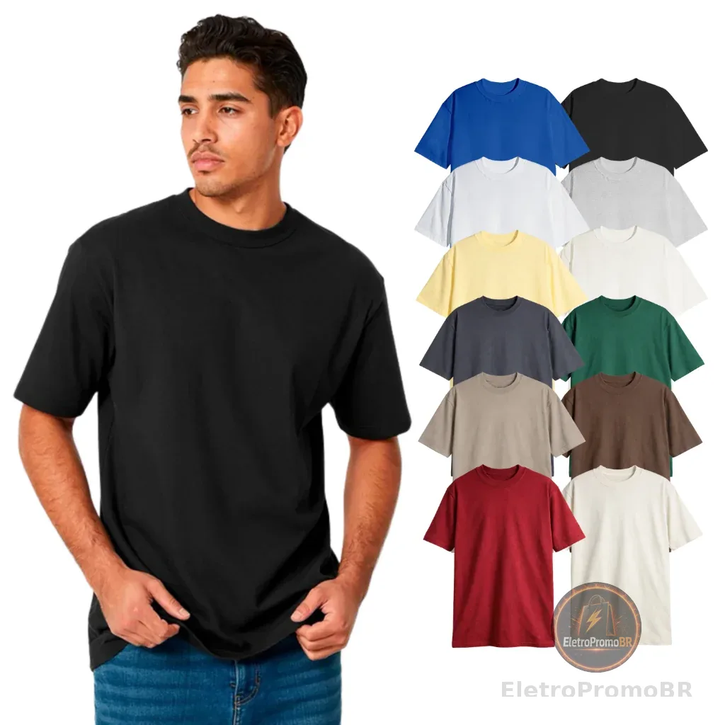 Camiseta Oversized Básica Streetwear Masculina