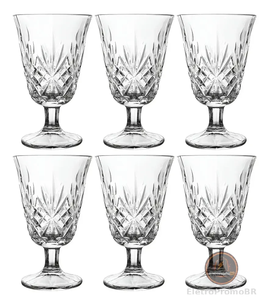 Conjunto De 6 Taças Para Água 250ml Dublin 7069 Lyor
