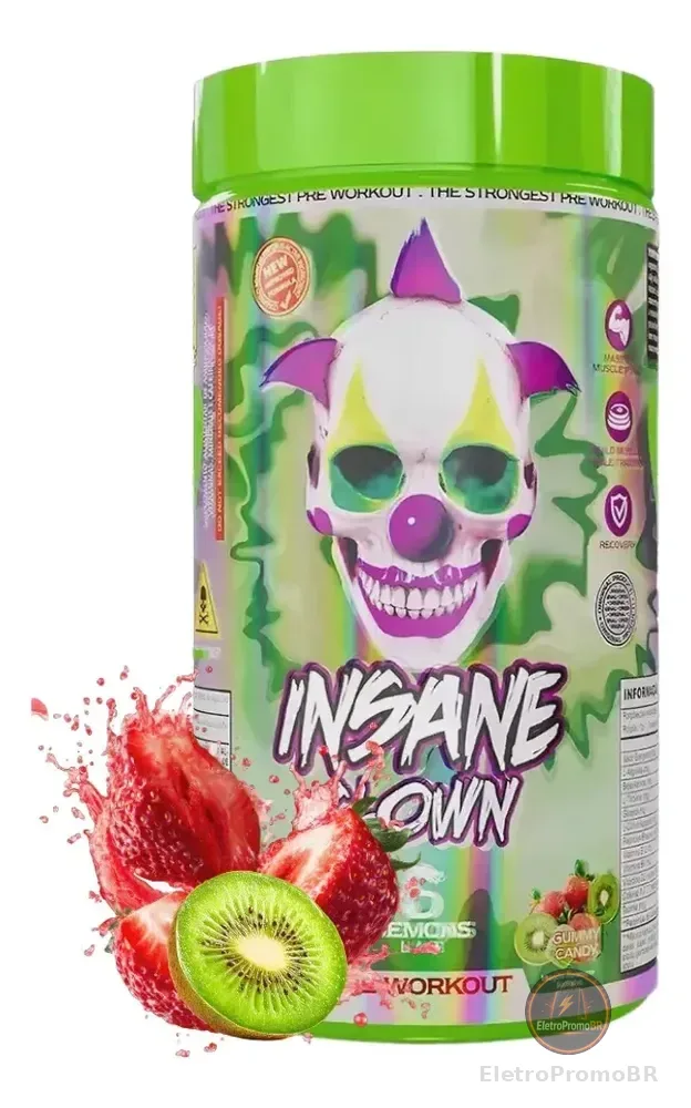Demons Lab Suplemento Alimentar Aminoácidos em Pó Insane Clown 350g Sabor Gummy