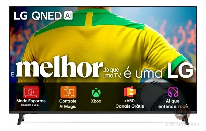Smart TV 55" LG QNED73 4K WebOS AI Magic