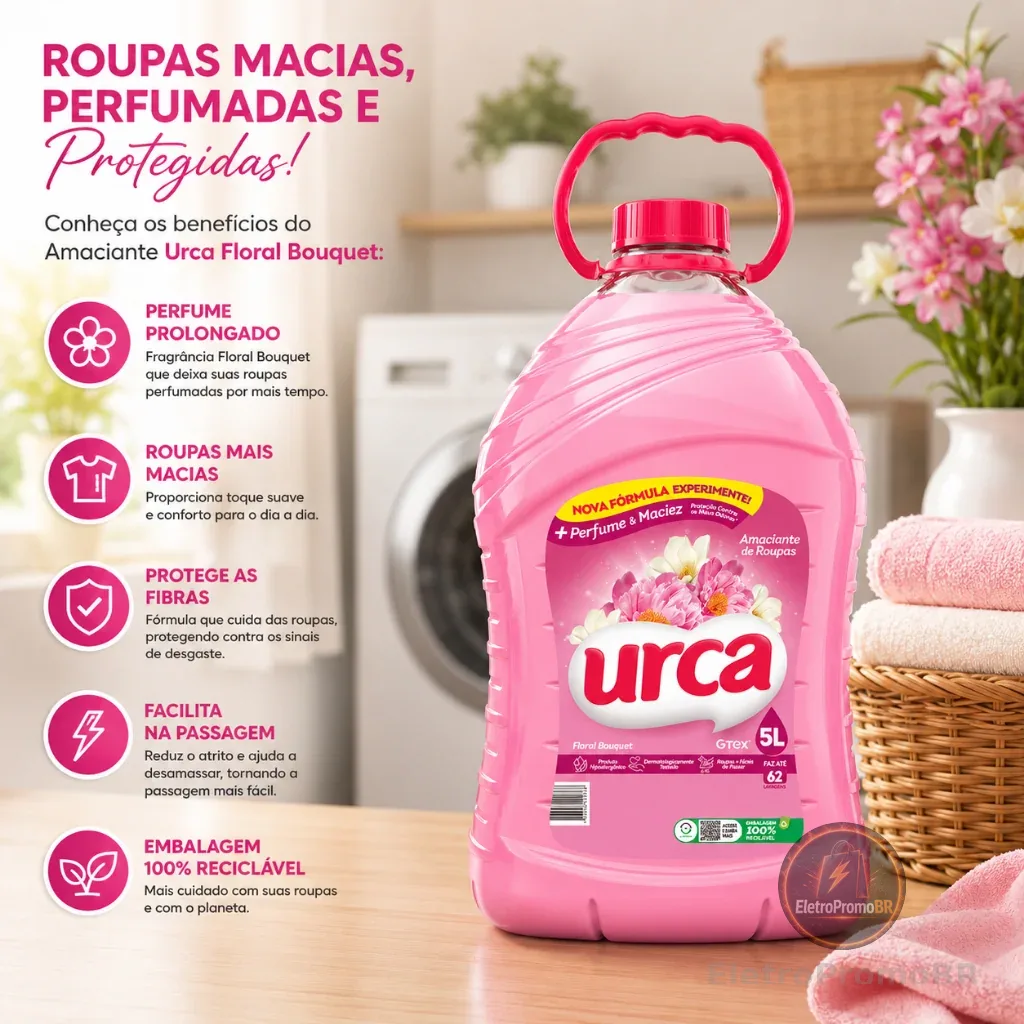 Amaciante Urca Floral Rosa - 5L