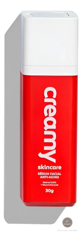 Creamy Skincare Sérum Facial Retinal 30g | Melhora Rugas, Reduz Poros Dilatados, Controla Brilho, Promove Firmeza, Uniformiza Tom | Todos os Tipos de Pele, Noturno