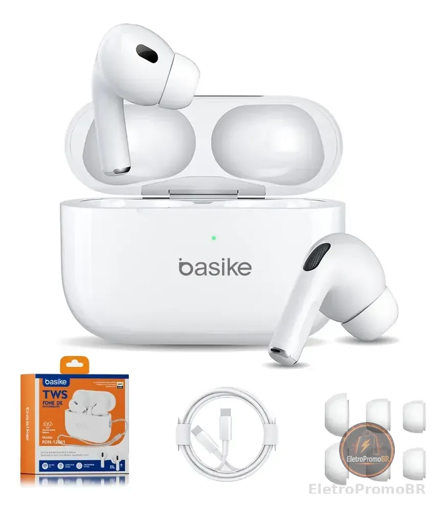 Basike Fone De Ouvido Sem Fio Bluetooth Para Bluetooth 5.3 Branco