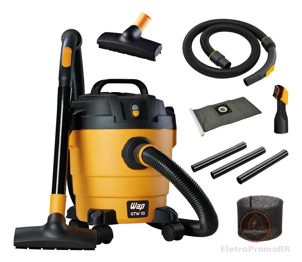 Aspirador de Pó e Água WAP GTW 10 1400W de Potência com Bocal de Sopro