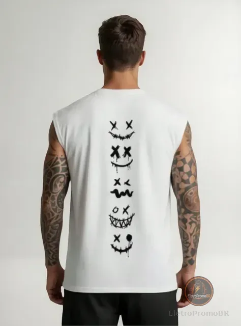 Regata Oversized Machão Treino Confortavel Estiloso P Ao G1