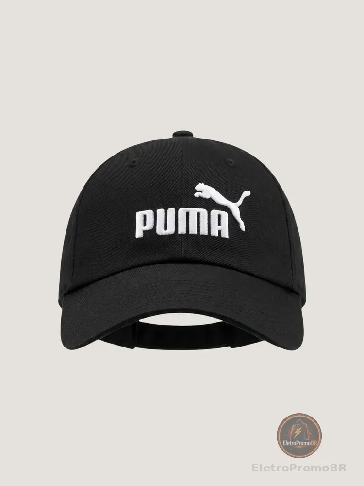 Boné Masculino E Feminino Ess No.1 Logo Baseball Puma Preto Único Liso