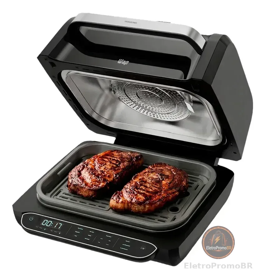 Fritadeira Elétrica Air Fryer 8 em 1 Wap Barbecue Heat Digital Wc Ab1030