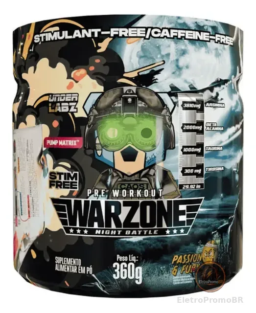 Pré Treino Warzone Pote 360g Under Labz