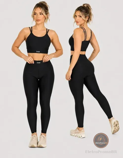 Conjunto Legging Top Cropped Feminino Premium