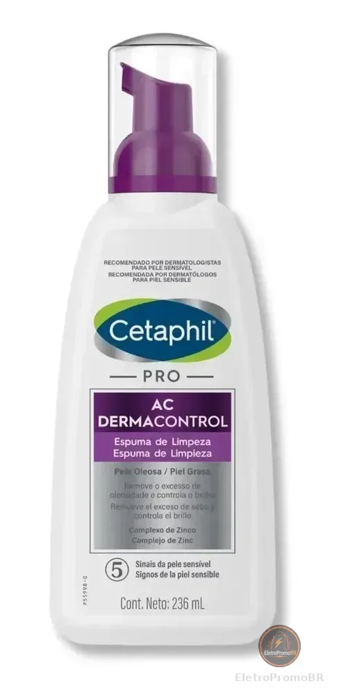 Espuma De Limpeza Facial Cetaphil Pro Ac Dermacontrol 236ml Mista Dia/noite