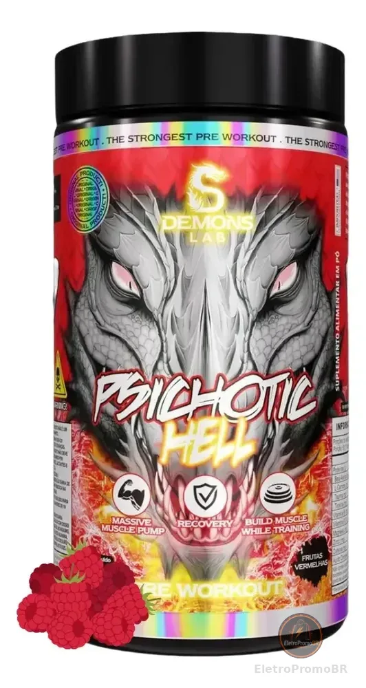 Aminoácidos Demons Lab Pré-Treino Frutas Vermelhas 300g 60 Doses
