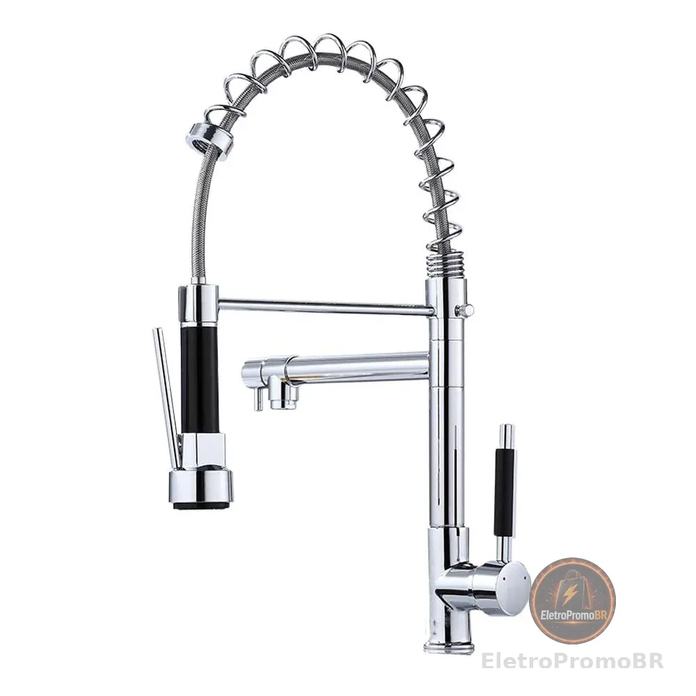 Torneira Gourmet 50cm com Misturador Monocomando Cromada de Bancada Belcca TGM50C-BZ