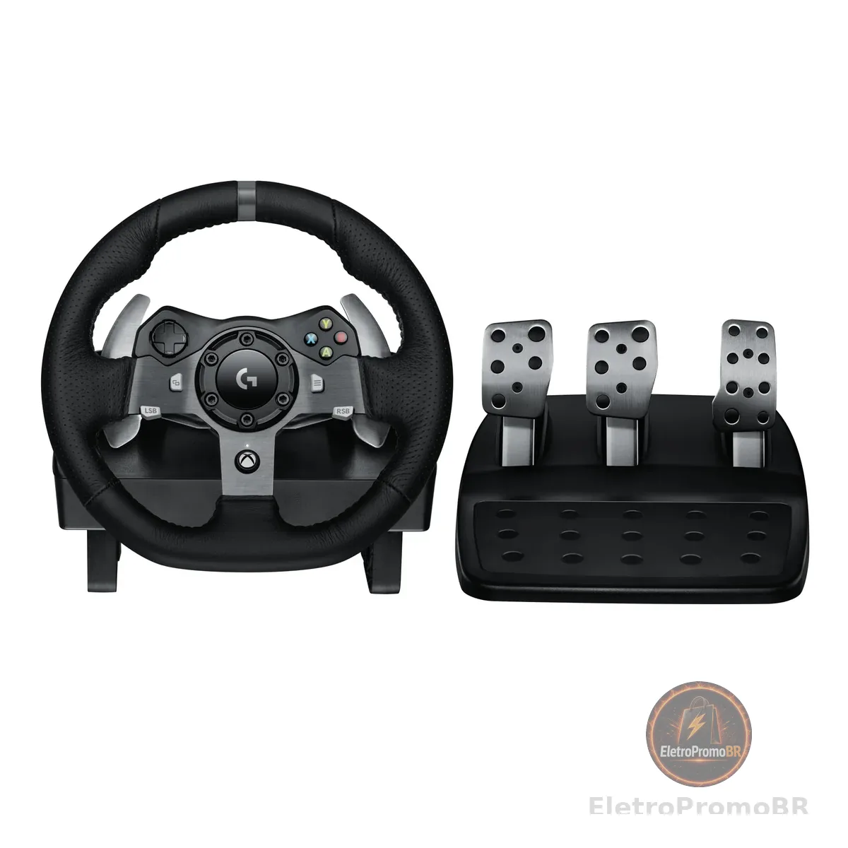 Volante Logitech G920 Driving Force e Pedais com Force Feedback para Xbox Series X|S, Xbox One, PC, Mac