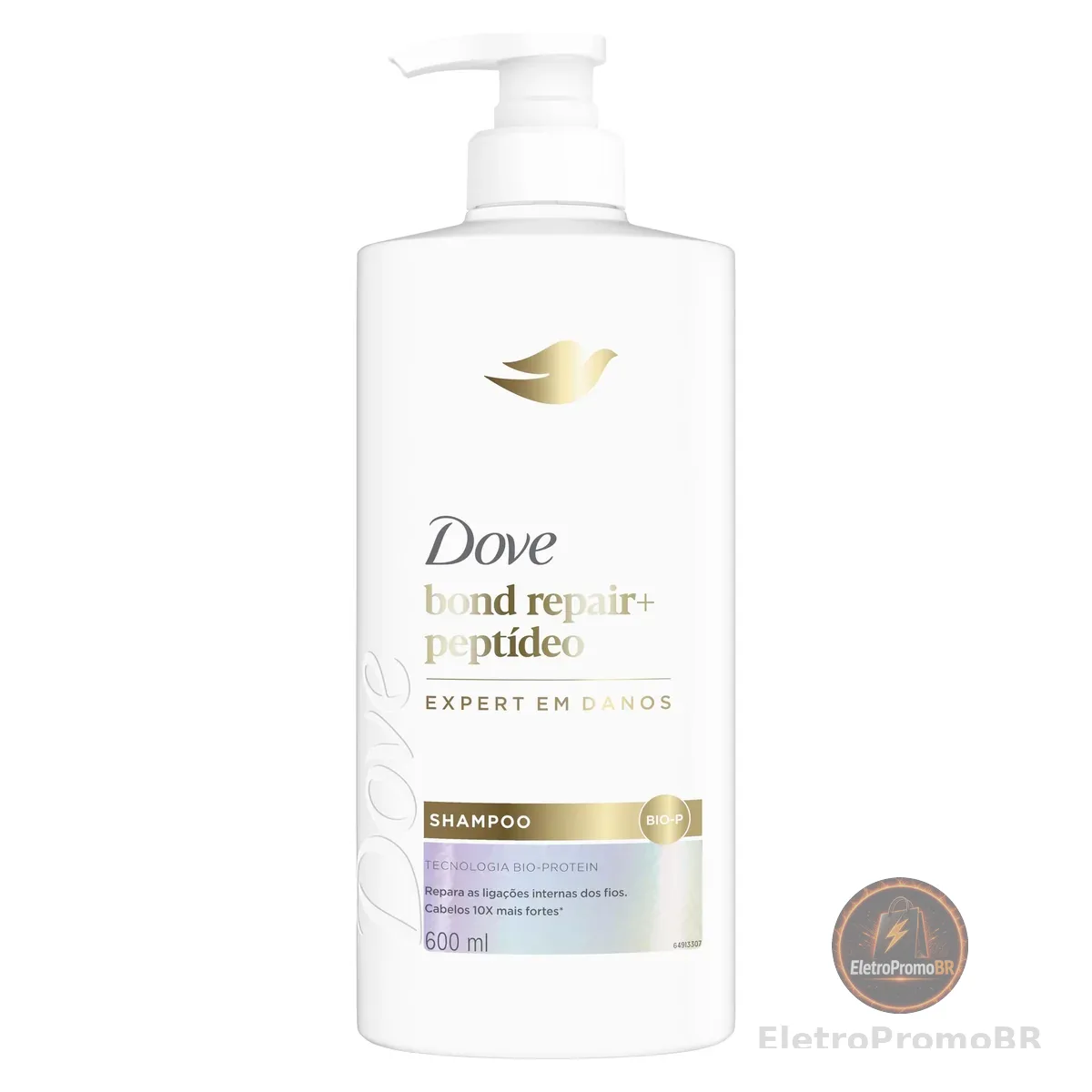Dove Shampoo Bond Intense Repair + Peptídeo 600ml Pump