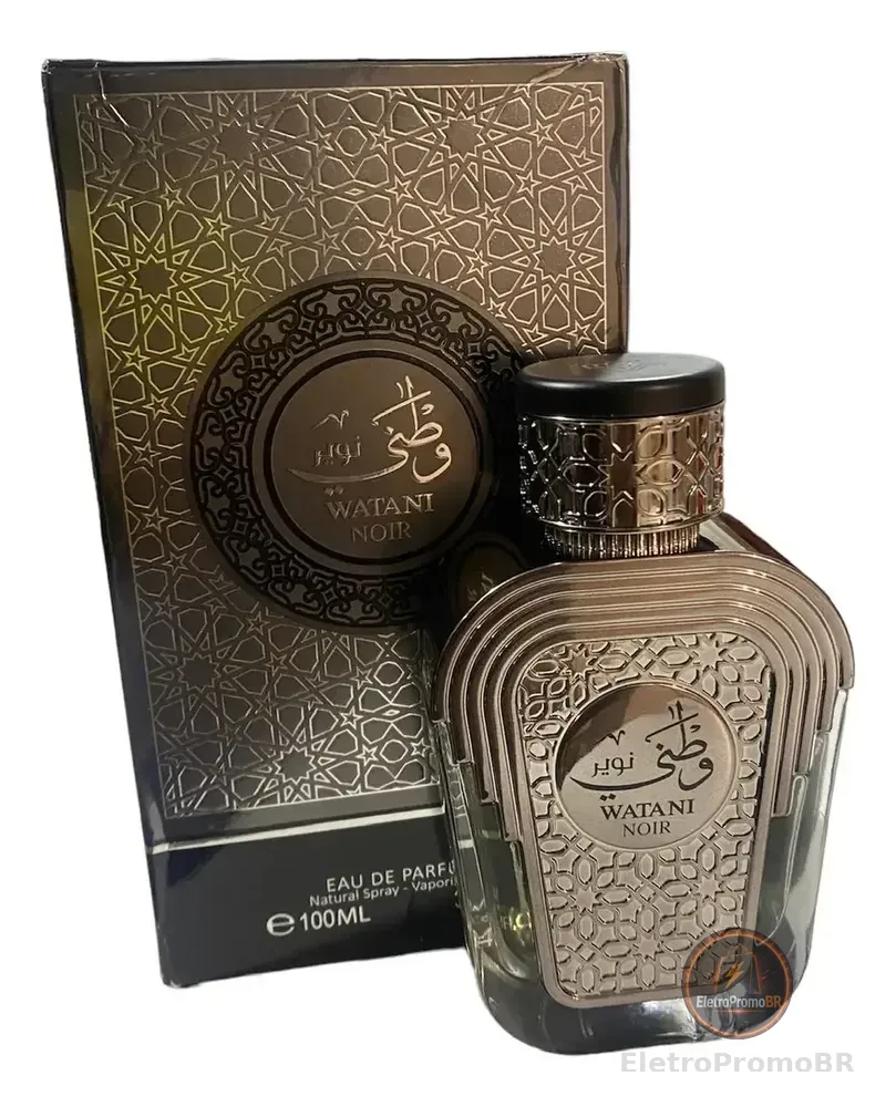 Eau de Parfum Masculino Al Wataniah Watani Noir 100ml Árabe Amadeirado