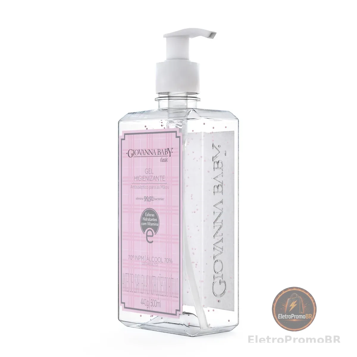 Gel Higienizante 70% Classic 500Ml, GIOVANNA BABY, Rosa