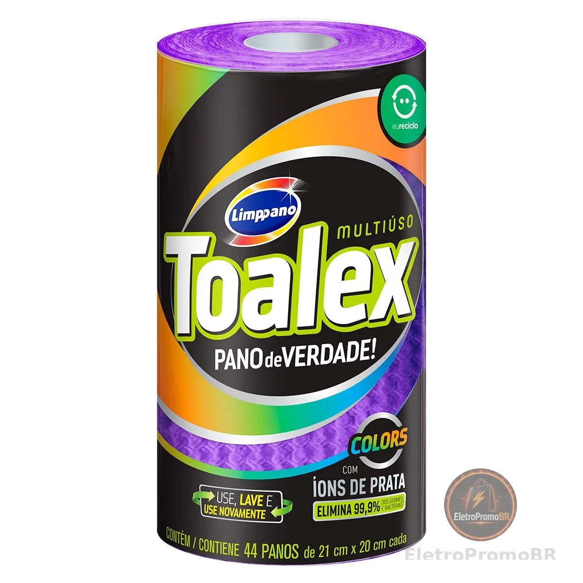 Limppano Toalex Roll Colors Roxo - 44 Panos