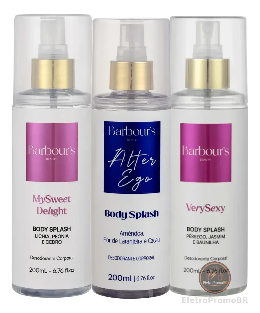 Kit 3 Body Splash Delight Very Sexy Alter Ego Barbours