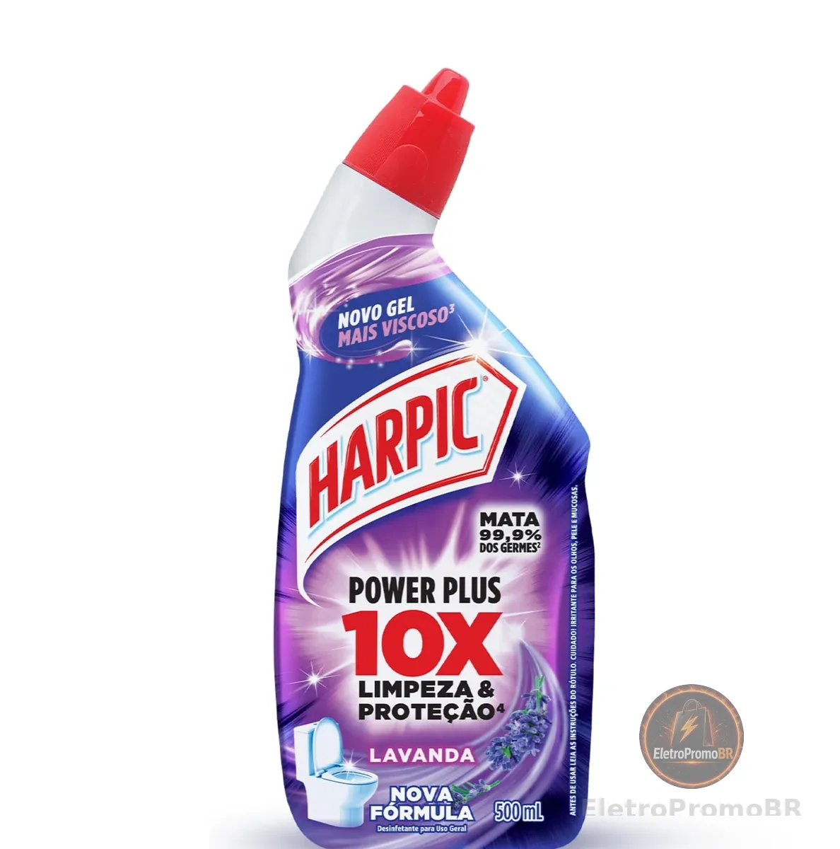 Harpic Power Plus Desinfetante e Desodorizador Sanitário em Gel Lavanda 500ml