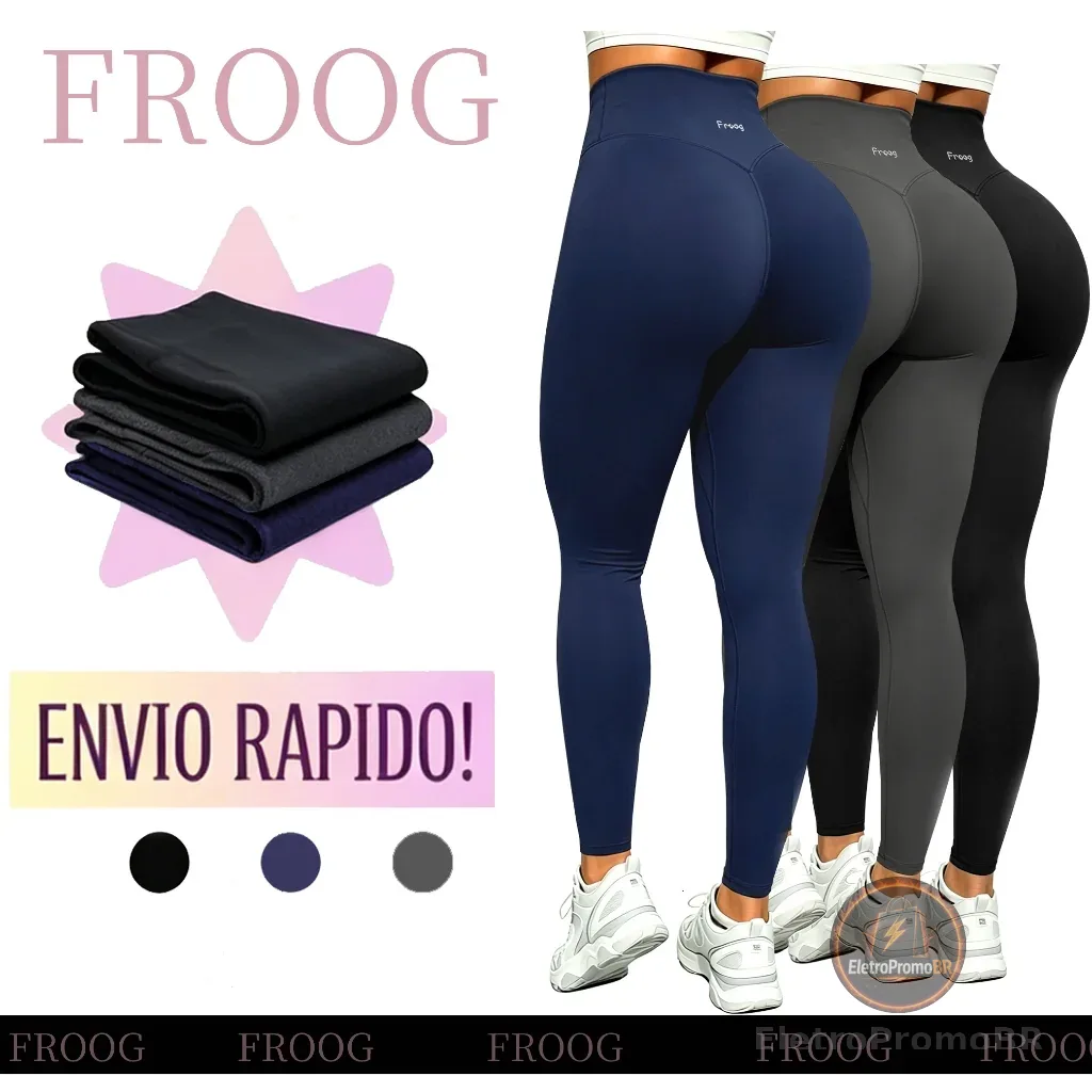 Calça Legging Esportiva Cintura Alta Com Bolso Empina Bumbum Zero Transparência Respirável Fitness Academia Yoga