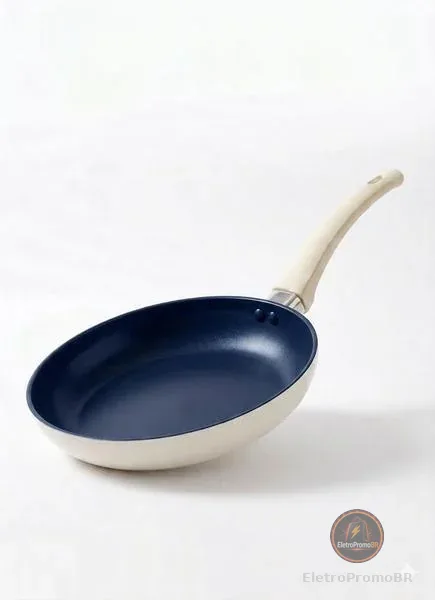 Frigideira para Ovo Antiaderente Cerâmica Sahara Vanilla 14cm - Casambiente