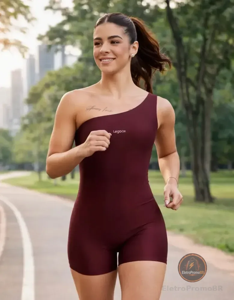 Macaquinho One Legbox Original Feminino Confortável Academia Vinho Lisa M