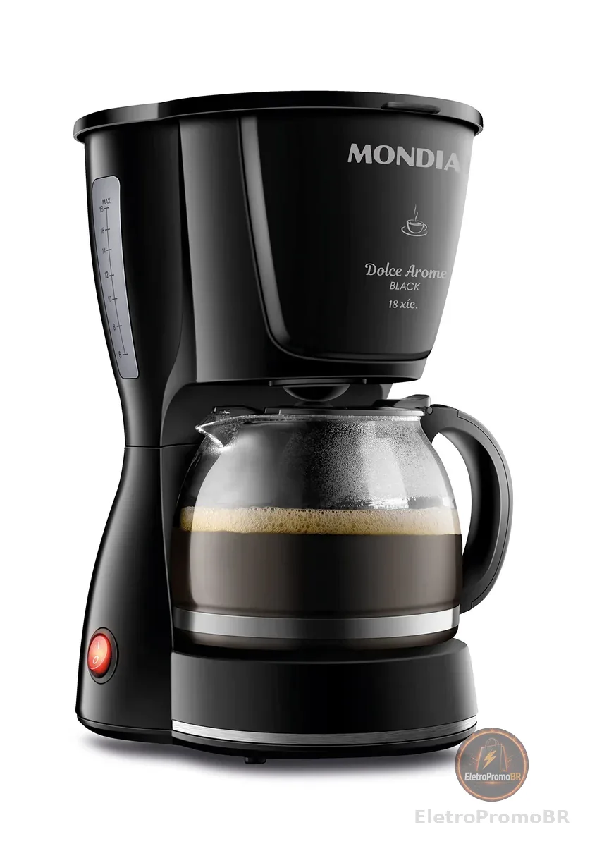 Cafeteira Elétrica Mondial Dolce Arome Black 18 Xícaras 110V
