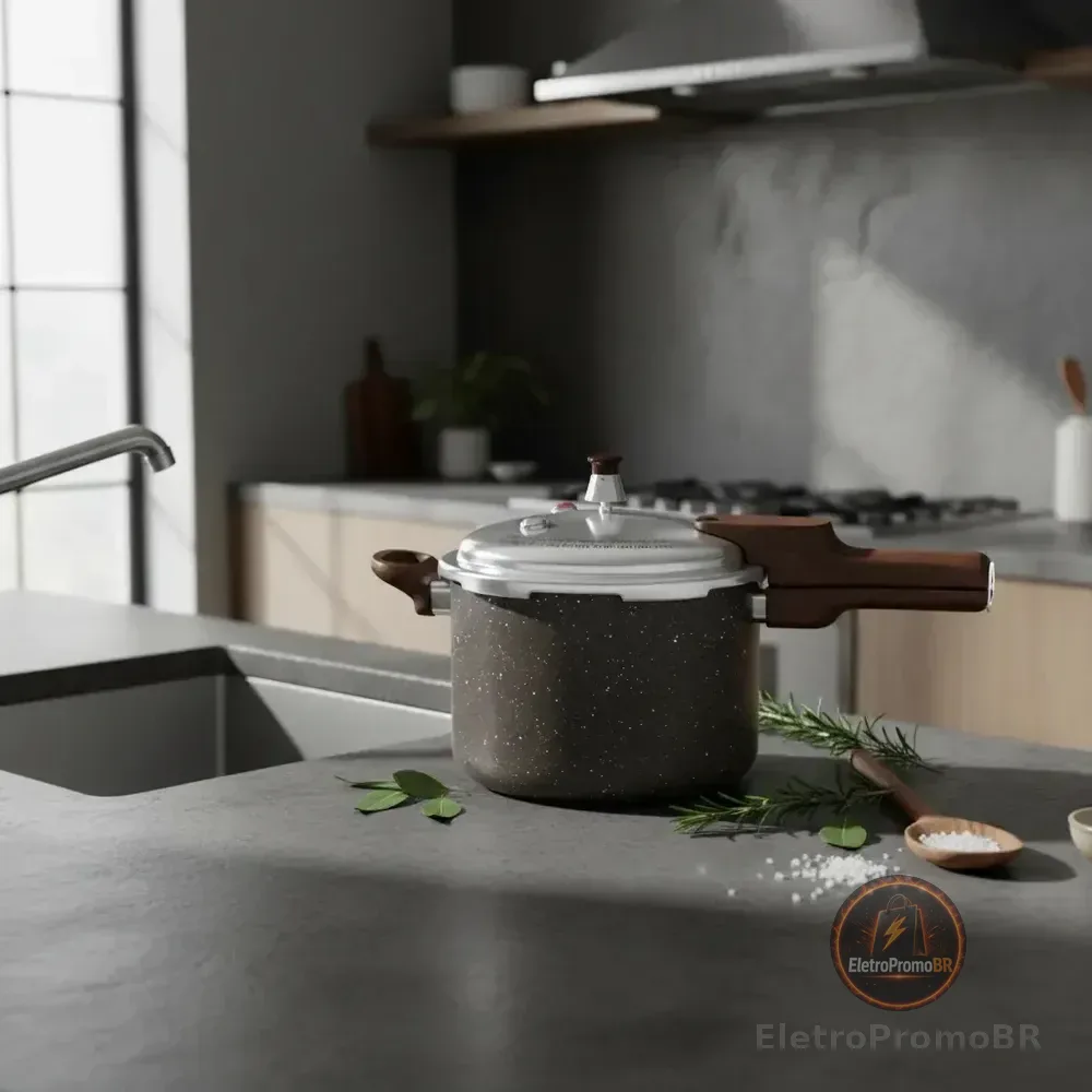 Panela De Pressão Fechamento Externo Presscook Grafito 4,2l - Mimo Style