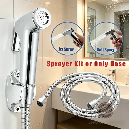Ducha Higiênica Para Banheiro Completa Luxo  Inox  1,2m Chuveirinho Privada