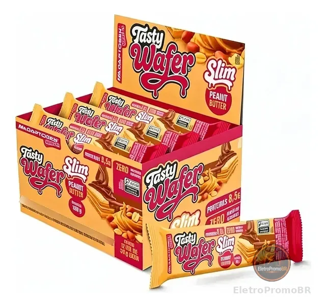 Barra Proteica Tasty Wafer Slim 30g Cx 12 Adaptogen Science
