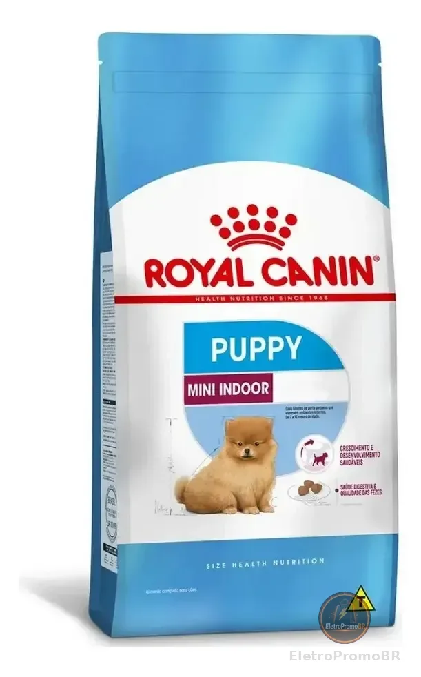 Ração Mini Indoor Para Cães Filhotes 2,5kg Royal Canin