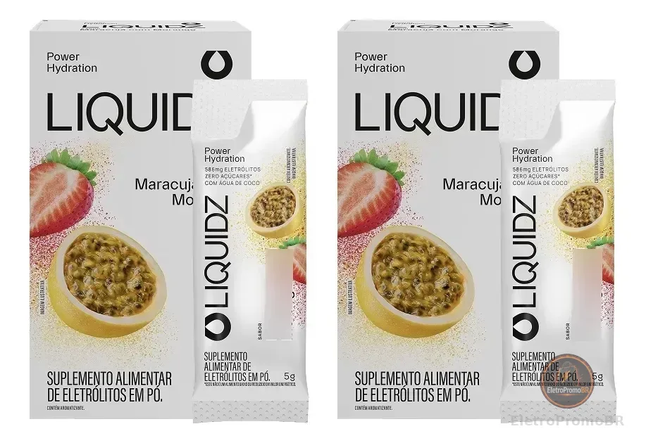 Liquidz® Eletrólitos Zero Açúcar Maracujá 12 Sachês