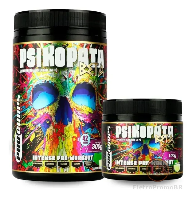 Kit Psikopata Pré Treino Promoção 300g + 100g